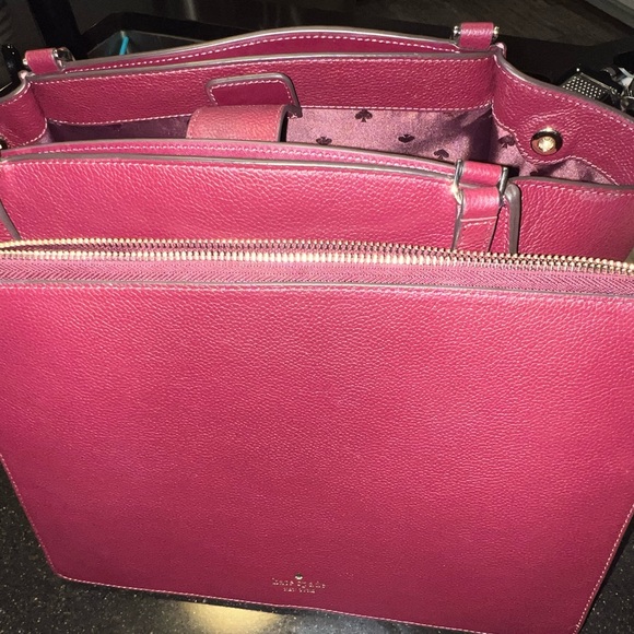 Kate Spade of New York Margaux Large Tote + Matching Laptop Sleeve — Mulberry ♠️ - Picture 7 of 15